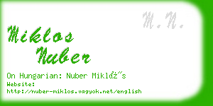 miklos nuber business card